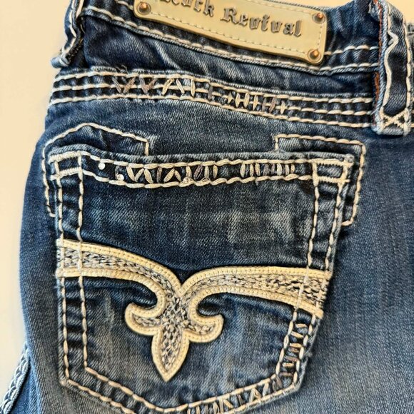 Rock Revival Ella Easy Boot Jeans | Size 28 | 29” Inseam | Heavy Stitch Bootcut - Picture 2 of 9